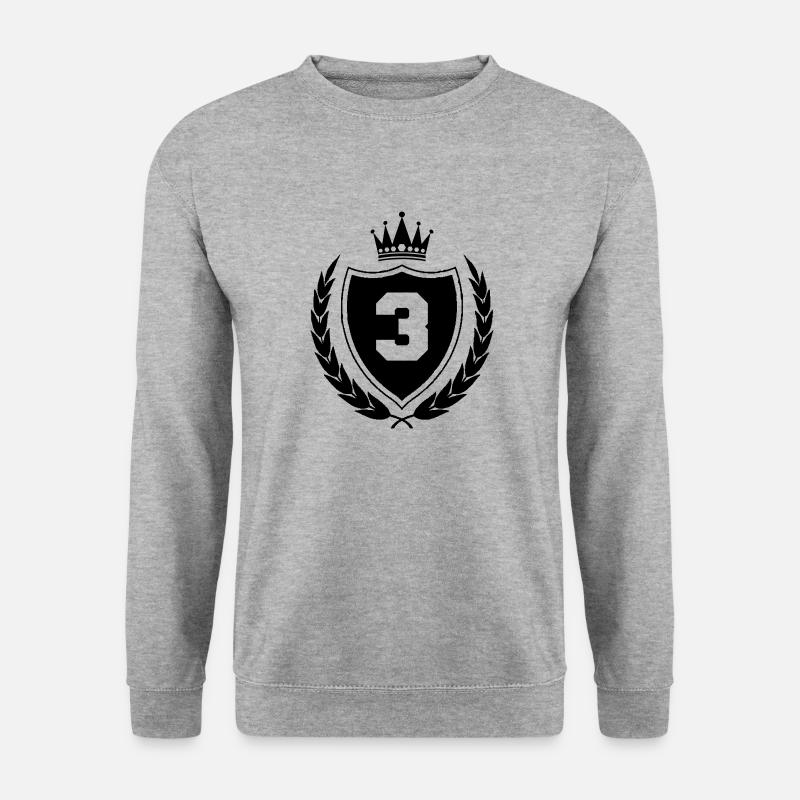 wappen 3 - Unisex Pullover - Weißgrau meliert