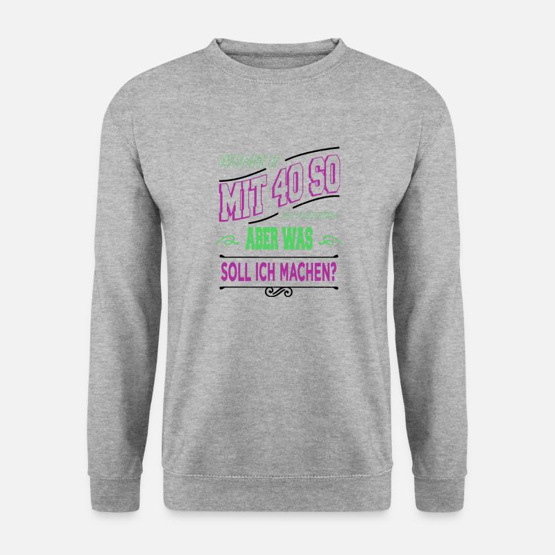 humor geburtstagsgeschenk elternzeit - Unisex Pullover - Weißgrau meliert