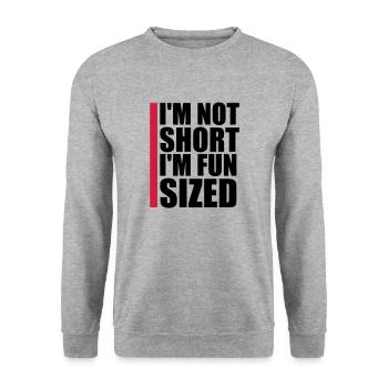 Not short fun sized - Unisex Sweatshirt - salt & pepper - Front - Alina (178cm) & Michal (187cm)