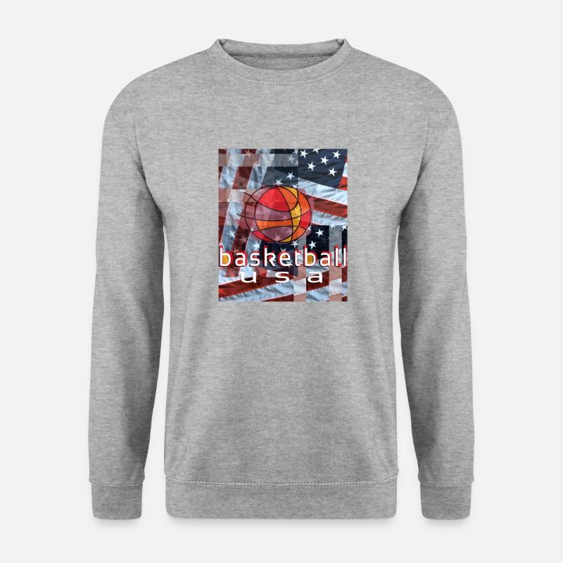 basketball - Unisex Pullover - Weißgrau meliert