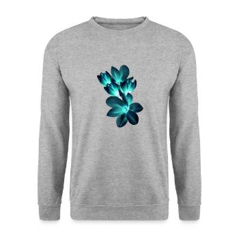 magnolie - Unisex Pullover - Weißgrau meliert - Vorne - Alina (178cm) & Michal (187cm)