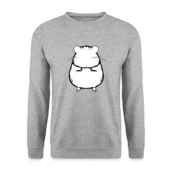 Hamster mignon animal rongeur animaux vecteur animal 14 - Sweat-shirt Unisexe - gris chiné - Devant - Alina (178cm) & Michal (187cm)