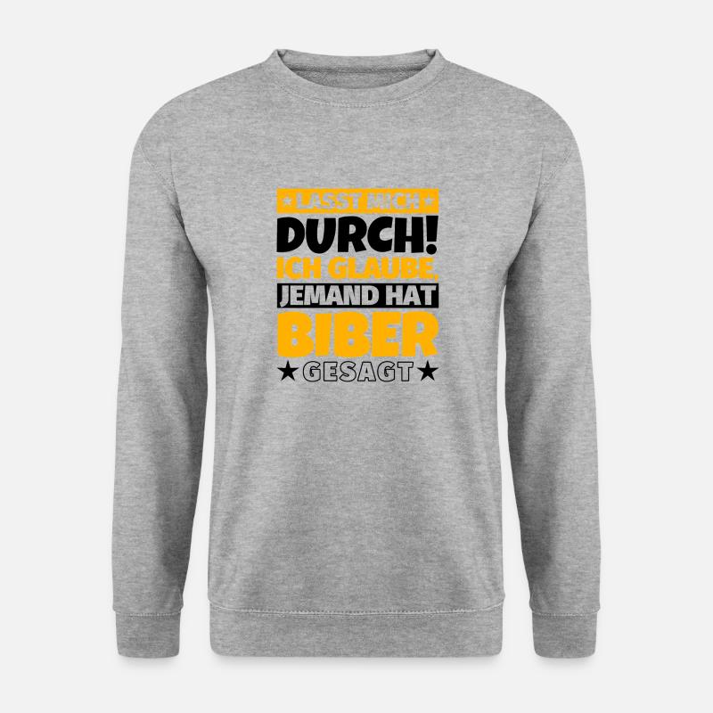 Biber - Unisex Pullover - Weißgrau meliert