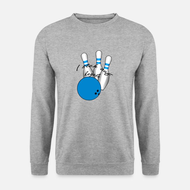 kegeln - Unisex Pullover - Weißgrau meliert