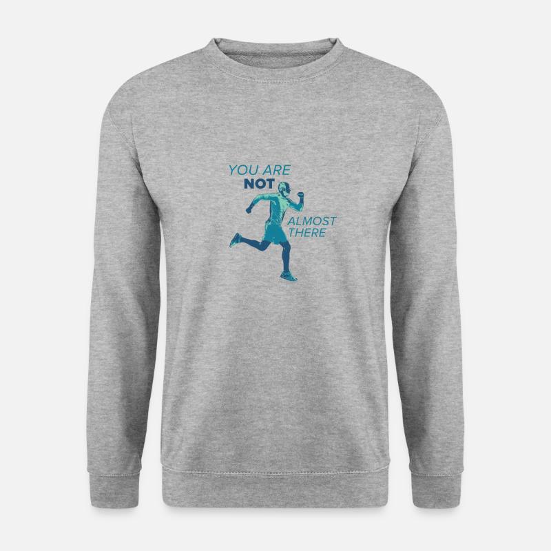 Lustiges Marathon-Schild - Unisex Pullover - Weißgrau meliert