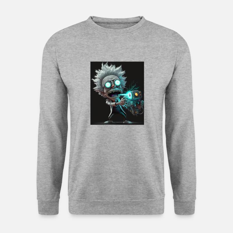 Crazzy Rick - Unisex Pullover - Weißgrau meliert