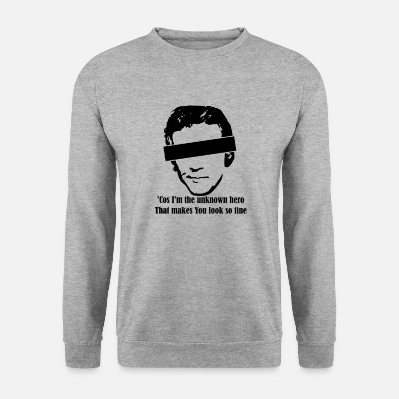 Unknow Hero - Unisex Pullover - Weißgrau meliert