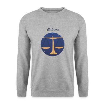 Balance - Sweat-shirt Unisexe - gris chiné - Devant - Alina (178cm) & Michal (187cm)