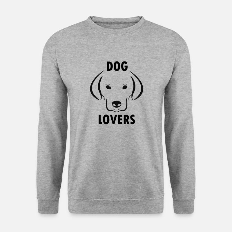 Dog Hund - Unisex Pullover - Weißgrau meliert