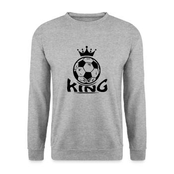 Fußball Soccer - Unisex Sweatshirt - salt & pepper - Front - Alina (178cm) & Michal (187cm)
