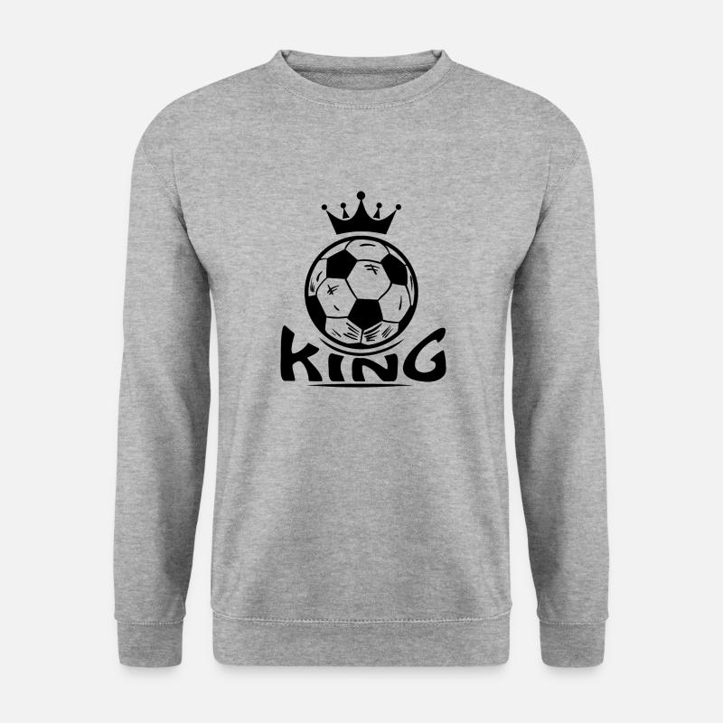 Fußball Soccer - Unisex Pullover - Weißgrau meliert