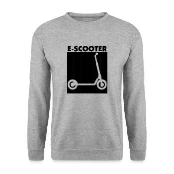 E-Scooter Roller Scooter - Unisex Pullover - Weißgrau meliert - Vorne - Alina (178cm) & Michal (187cm)