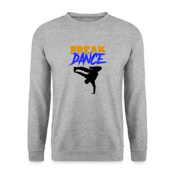 Break Dance - Unisex Sweatshirt - salt & pepper - Front - Alina (178cm) & Michal (187cm)