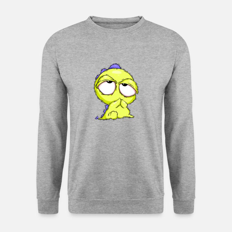 Dinobaby - Unisex Pullover - Weißgrau meliert