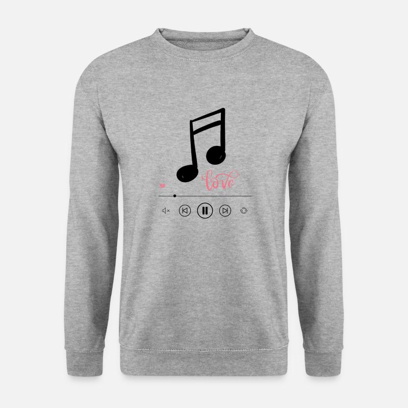 Musikliebhaber-Spieler - Unisex Pullover - Weißgrau meliert