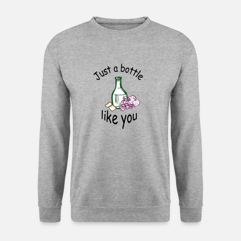 Just a bottle like you - Unisex Pullover - Weißgrau meliert