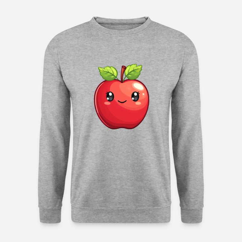 Apfel Kinder Sujet - Unisex Pullover - Weißgrau meliert