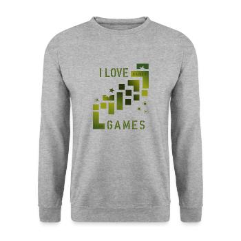 Love Games - Unisex Sweatshirt - salt & pepper - Front - Alina (178cm) & Michal (187cm)