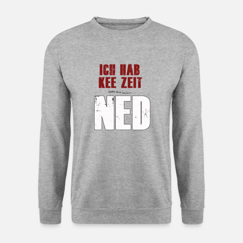 Franke durch und durch - Unisex Pullover - Weißgrau meliert