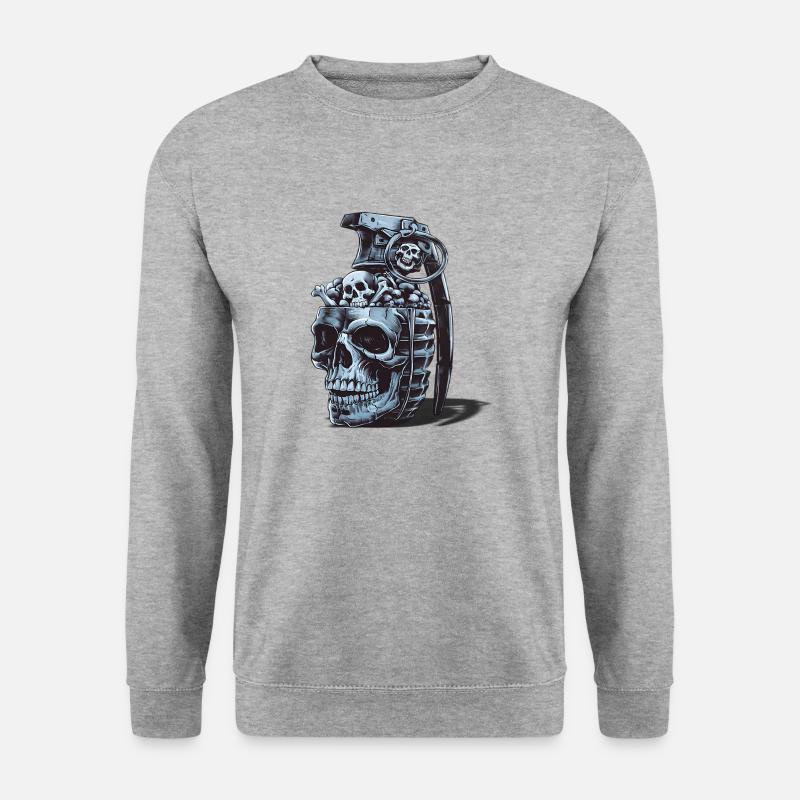 Skeleton Grenade Design - Unisex Sweatshirt - salt & pepper