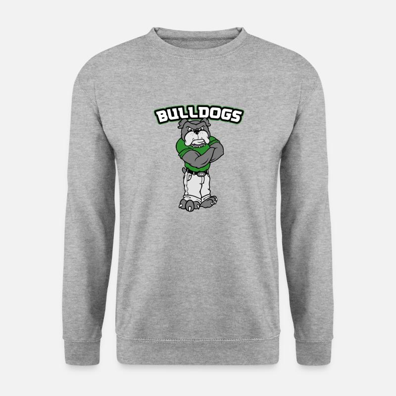 Bulldogge - Unisex Pullover - Weißgrau meliert