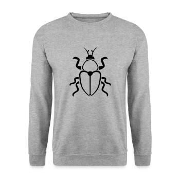 scarabée - Unisex Pullover - Weißgrau meliert - Vorne - Alina (178cm) & Michal (187cm)