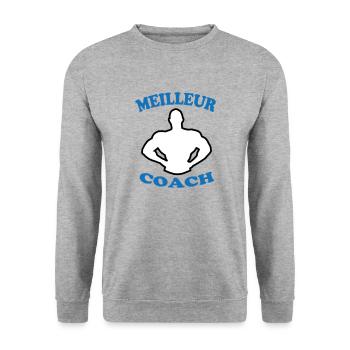 BESTER TRAINER 88 - Unisex Pullover - Weißgrau meliert - Vorne - Alina (178cm) & Michal (187cm)