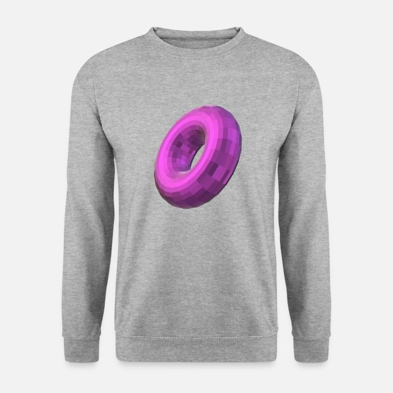 Metallischer Torus - Unisex Pullover - Weißgrau meliert