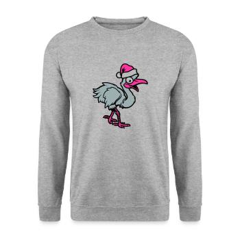 Christmas Bouquet Comic - Unisex Sweatshirt - salt & pepper - Front - Alina (178cm) & Michal (187cm)