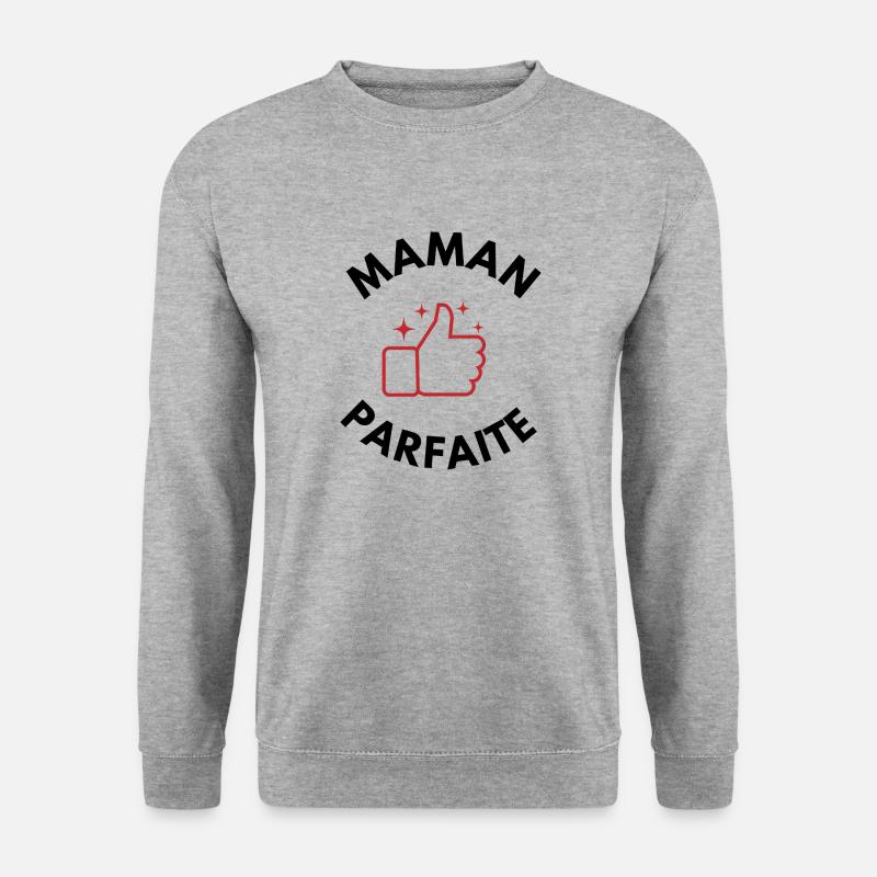 Perfect Mom - Mama Geschenkidee - Unisex Pullover - Weißgrau meliert