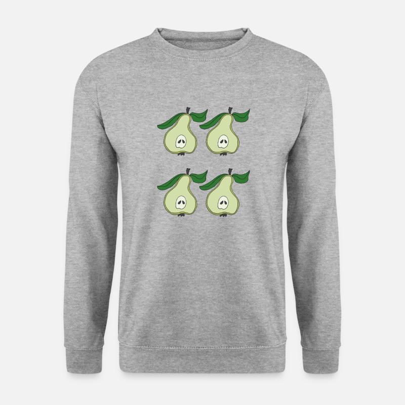 birnenhaeflte vierfach - Unisex Pullover - Weißgrau meliert