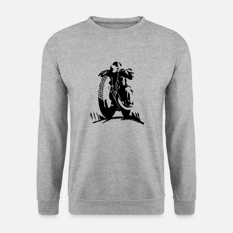 moto - Unisex Pullover - Weißgrau meliert