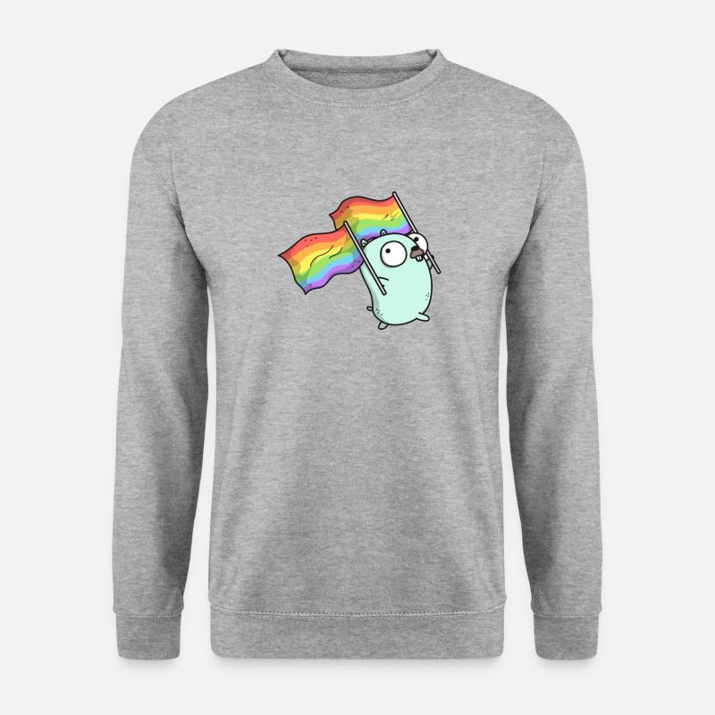 Pride gopher - Unisex Sweatshirt - salt & pepper