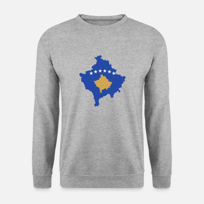 Kosovo - Unisex Pullover - Weißgrau meliert