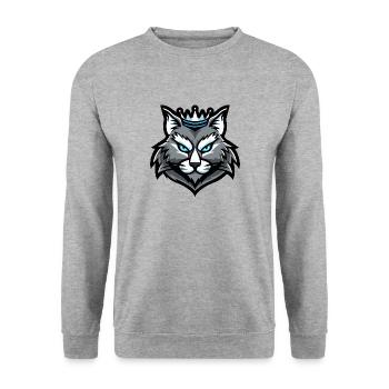 Couronne de tête de chat - Sweat-shirt Unisexe - gris chiné - Devant - Alina (178cm) & Michal (187cm)