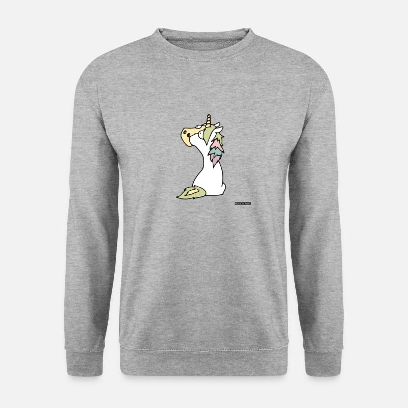 Pferd # 6 - Unisex Pullover - Weißgrau meliert