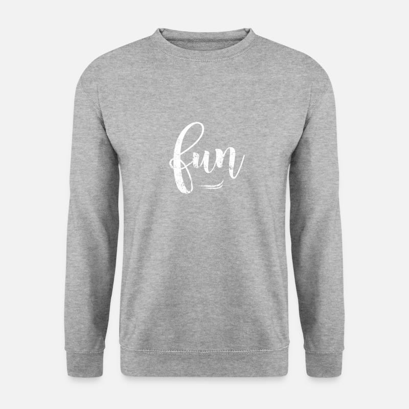 FUN - Unisex Pullover - Weißgrau meliert