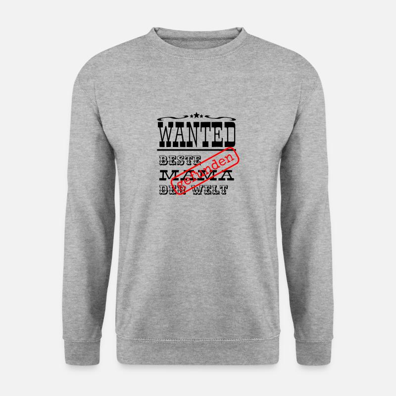 Beste Mama Wanted - Unisex Pullover - Weißgrau meliert