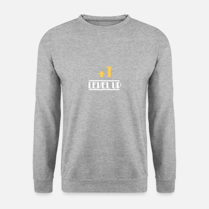 Level Up - Unisex Pullover - Weißgrau meliert