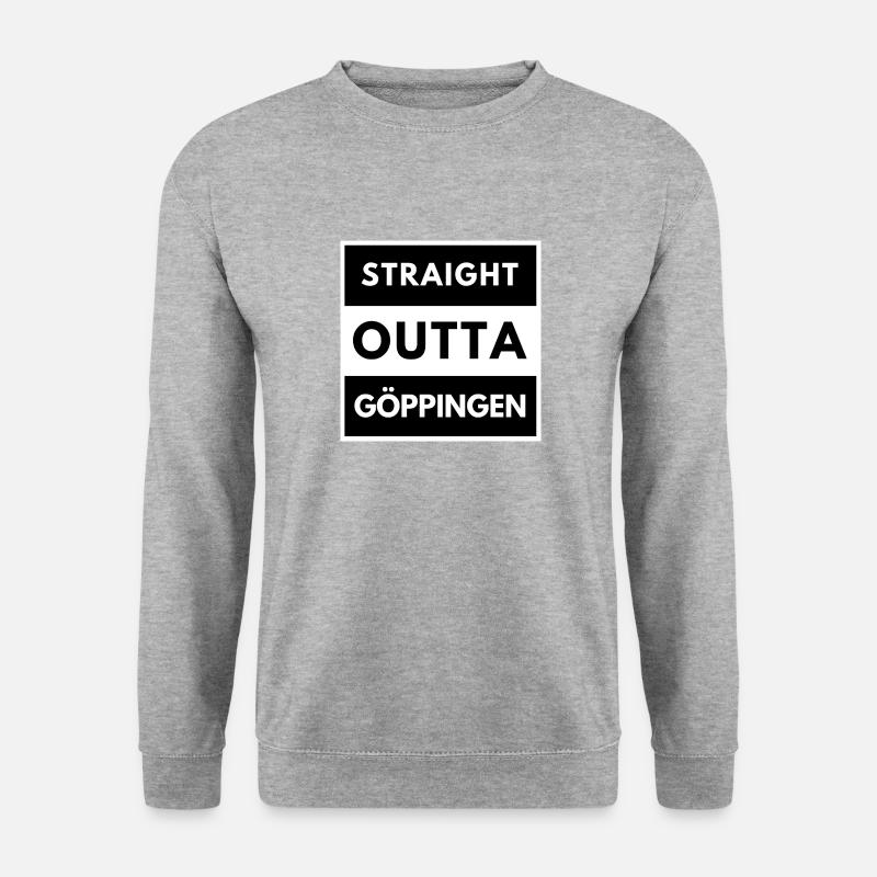 STRAIGHT OUTTA GÖPPINGEN - Unisex Pullover - Weißgrau meliert