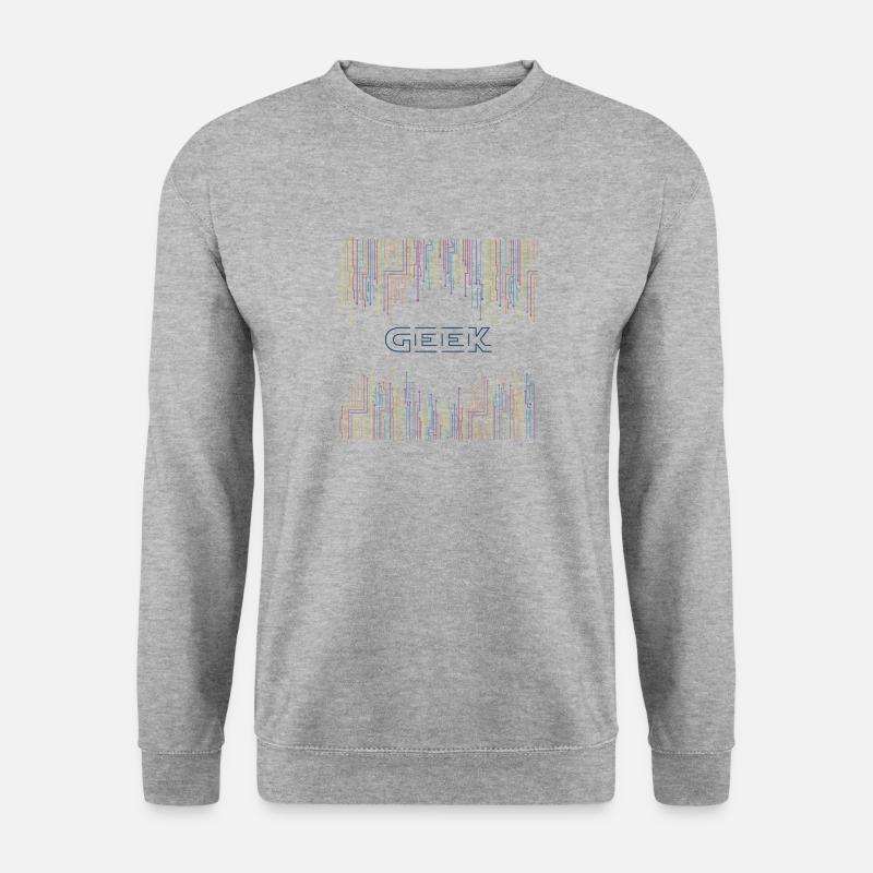 Techno Geek & - Unisex Pullover - Weißgrau meliert