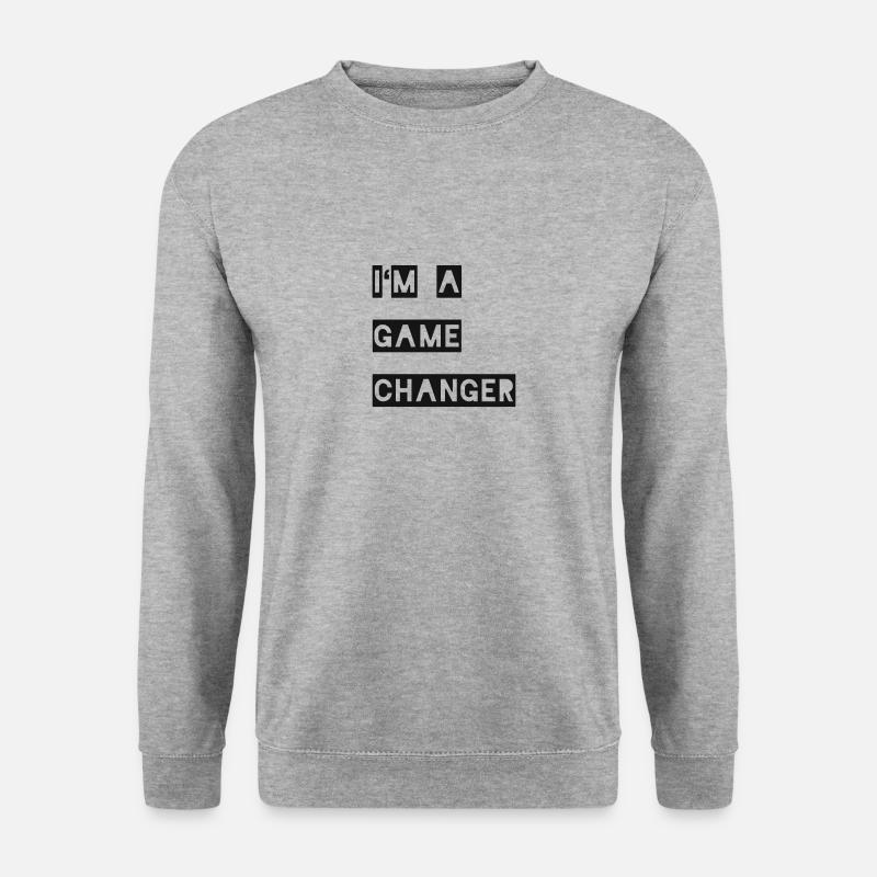 I'm a gamechanger Geschenk - Unisex Pullover - Weißgrau meliert