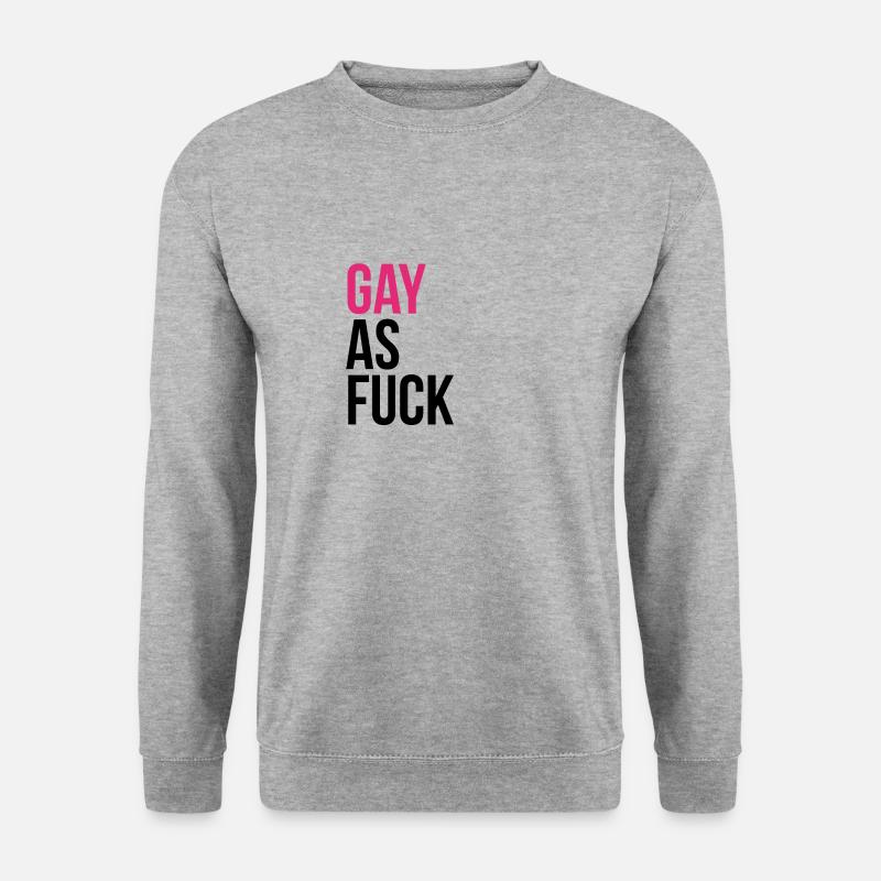 GAY als f * ck - Unisex Pullover - Weißgrau meliert
