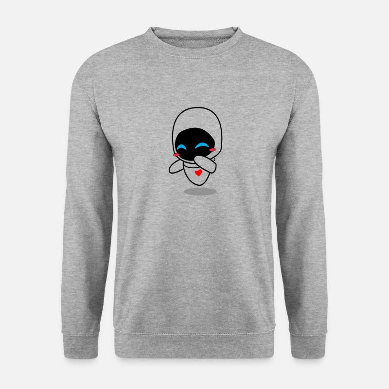 eva - Unisex Pullover - Weißgrau meliert