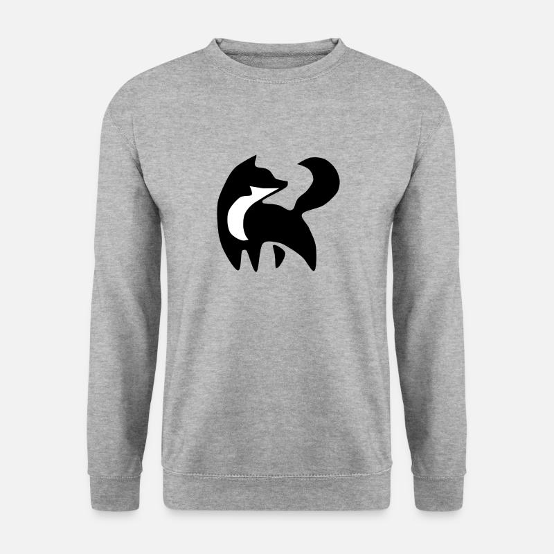 Fox Black White Logo - Unisex Sweatshirt - salt & pepper