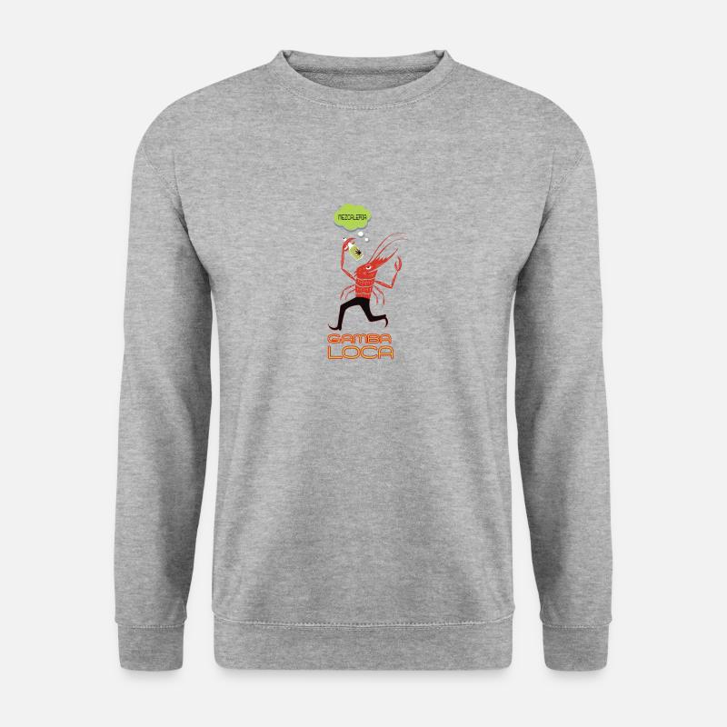 t-shirtgamba - Unisex Pullover - Weißgrau meliert