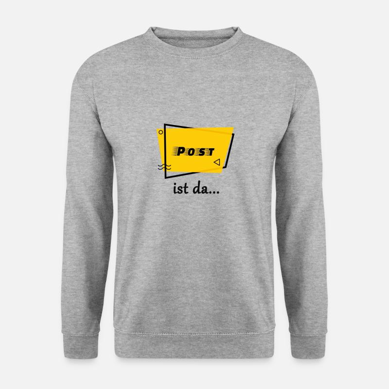Post ist da - Unisex Pullover - Weißgrau meliert