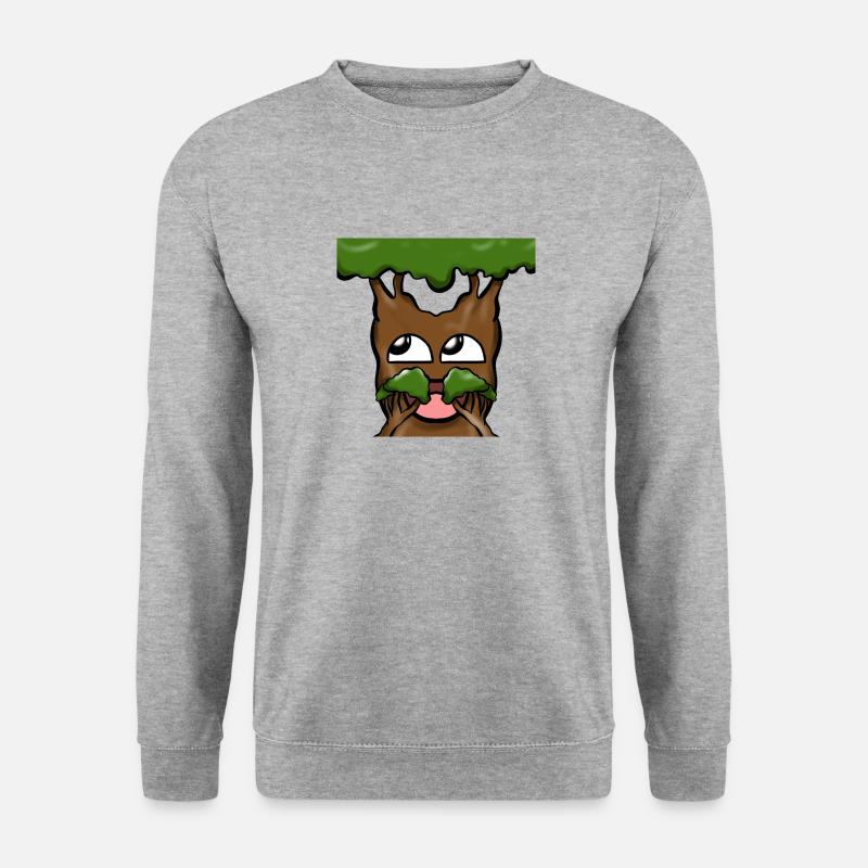 Bonzai - lachender Bonsi - Unisex Pullover - Weißgrau meliert