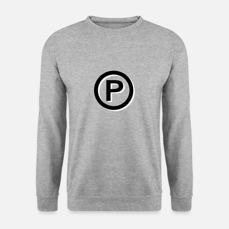 Phono Domains - Unisex Pullover - Weißgrau meliert