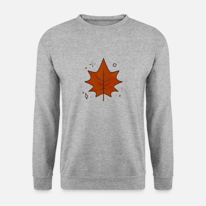 Ahornblatt Herbst - Unisex Pullover - Weißgrau meliert